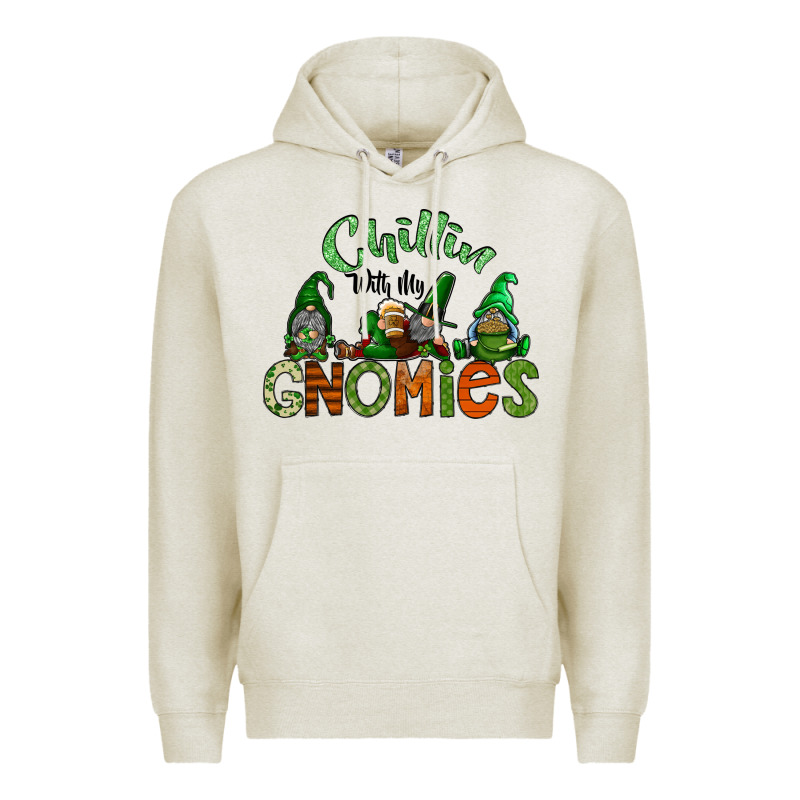 St Patricks Day Gnomes Premium Hoodie by CowhideDigitalArt | Teevron