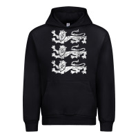 Black Retro Three England Lions Vintage Souvenir Urban Hoodie - longCreatives