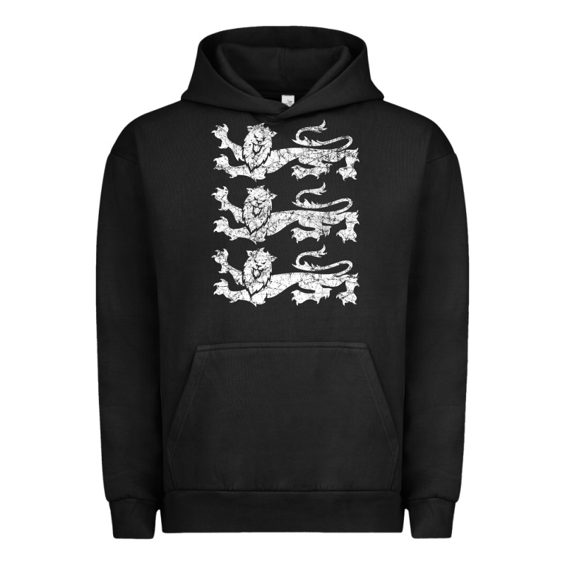 Retro Three England Lions Vintage Souvenir Urban Hoodie by longCreatives | Teevron