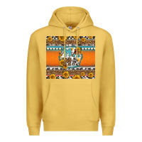 Antique Gold sunflowers hexagon frame mama Premium Hoodie - Jasminsmagicworld