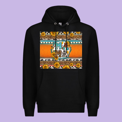 Sunflowers Hexagon Frame Mama Premium Hoodie Designed By Jasminsmagicworld