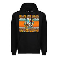 Black sunflowers hexagon frame mama Premium Hoodie - Jasminsmagicworld