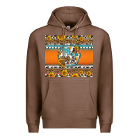 Chestnut sunflowers hexagon frame mama Premium Hoodie - Jasminsmagicworld