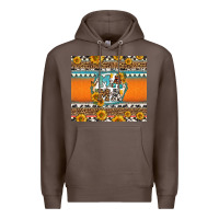 Coffee sunflowers hexagon frame mama Premium Hoodie - Jasminsmagicworld
