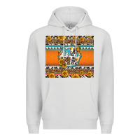 Dove Grey sunflowers hexagon frame mama Premium Hoodie - Jasminsmagicworld