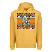 Mustard sunflowers hexagon frame mama Premium Hoodie - Jasminsmagicworld