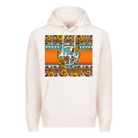Pale Pink sunflowers hexagon frame mama Premium Hoodie - Jasminsmagicworld