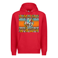 Red sunflowers hexagon frame mama Premium Hoodie - Jasminsmagicworld