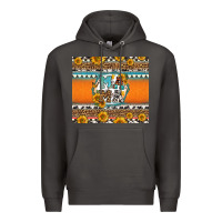 Smoke sunflowers hexagon frame mama Premium Hoodie - Jasminsmagicworld