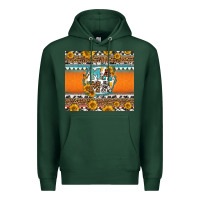 Sports Green sunflowers hexagon frame mama Premium Hoodie - Jasminsmagicworld