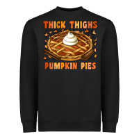 Black Thick Thighs Pumpkin Pies Heavyweight Sweatshirt - Artiststas