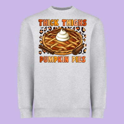 Thick Thighs Pumpkin Pies Heavyweight Sweatshirt Designed By Artiststas