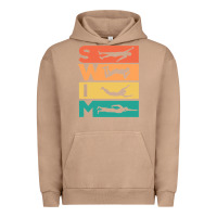 Pigment Burro Retro Vintage Swimming Gift For Swimmers Urban Hoodie - longCreatives