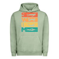 Pigment Oil Green Retro Vintage Swimming Gift For Swimmers Urban Hoodie - longCreatives