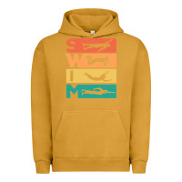 Pigment Peanut Butter Retro Vintage Swimming Gift For Swimmers Urban Hoodie - longCreatives