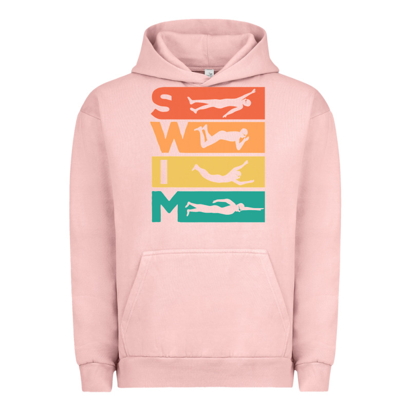 Retro Vintage Swimming Gift For Swimmers Urban Hoodie by longCreatives | Teevron
