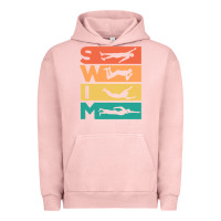 Pigment Salmon Retro Vintage Swimming Gift For Swimmers Urban Hoodie - longCreatives