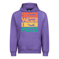 Tulip Retro Vintage Swimming Gift For Swimmers Urban Hoodie - longCreatives