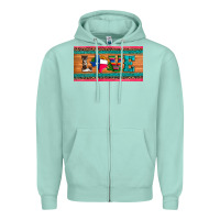 Seafoam love texas sunflowers cactus cowhide license plate Zipper Hoodie - Artiststas