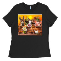 Black farm animal Ladies Tee - TumblerDesignByShophia
