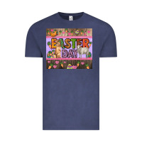 Vintage Denim Easter day farm animals tumbler Vintage Tee - HowdyJamesFarm