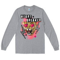 Heather Grey Heart breaker Valentine's Day Long Sleeve Tee - FaDigitalArtStudio