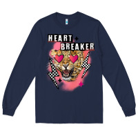 Navy Heart breaker Valentine's Day Long Sleeve Tee - FaDigitalArtStudio
