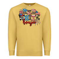 Antique Gold Red whıte boujee Premium Sweatshirt - AdoDesignShop