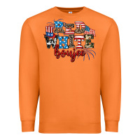 Carrot Red whıte boujee Premium Sweatshirt - AdoDesignShop