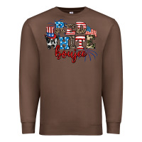Chestnut Red whıte boujee Premium Sweatshirt - AdoDesignShop