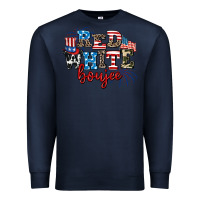 Navy Red whıte boujee Premium Sweatshirt - AdoDesignShop