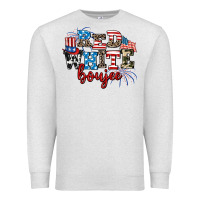 Oatmeal Heather Red whıte boujee Premium Sweatshirt - AdoDesignShop
