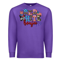 Purple Red whıte boujee Premium Sweatshirt - AdoDesignShop