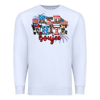 White Red whıte boujee Premium Sweatshirt - AdoDesignShop
