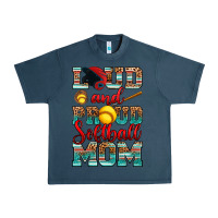 Midnight Navy loud and proud softball mom Urban Heavy Tee - RanaPortraitStore