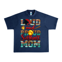 Navy loud and proud softball mom Urban Heavy Tee - RanaPortraitStore
