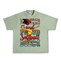 Oil Green loud and proud softball mom Urban Heavy Tee - RanaPortraitStore