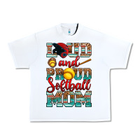 White loud and proud softball mom Urban Heavy Tee - RanaPortraitStore
