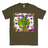 Army Green Mardi Gras Fleur De Lis tumbler Classic Tee - HowdyJamesFarm