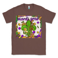 Chestnut Mardi Gras Fleur De Lis tumbler Classic Tee - HowdyJamesFarm