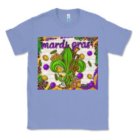 Colony Blue Mardi Gras Fleur De Lis tumbler Classic Tee - HowdyJamesFarm