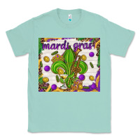 Seafoam Mardi Gras Fleur De Lis tumbler Classic Tee - HowdyJamesFarm