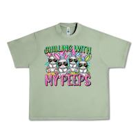Oil Green Chilling with my peeps Easter bunnies Urban Heavy Tee - CowGirlArtShop