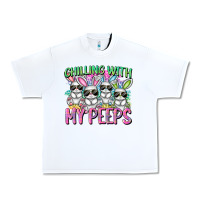White Chilling with my peeps Easter bunnies Urban Heavy Tee - CowGirlArtShop