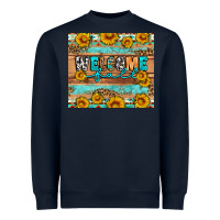 Navy Welcome fall Heavyweight Sweatshirt - Artiststas