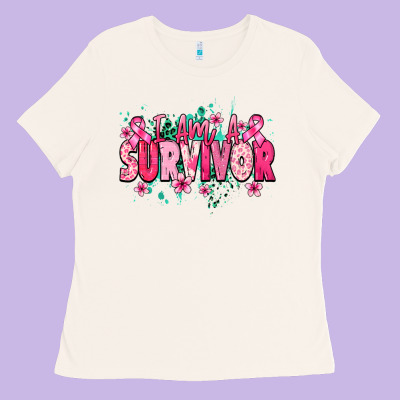 I Am A Survivor Cancere Awareness Ladies Tee Designed By Howdyjamesfarm