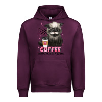 Mauve Wine coffee because murder is wrong grumpy cat Urban Hoodie - JahusDesignShop
