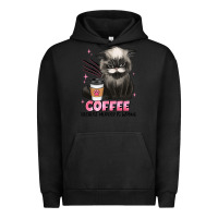 Pigment Black coffee because murder is wrong grumpy cat Urban Hoodie - JahusDesignShop