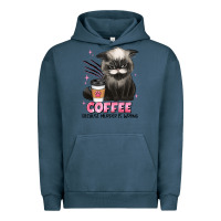Pigment Midnight Navy coffee because murder is wrong grumpy cat Urban Hoodie - JahusDesignShop