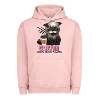 Pigment Salmon coffee because murder is wrong grumpy cat Urban Hoodie - JahusDesignShop